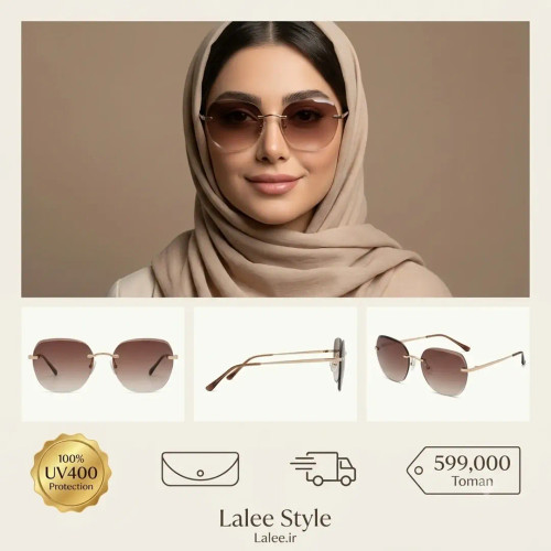 عینک آفتابی ریملس مدل Lalee بدون فریم زنانه